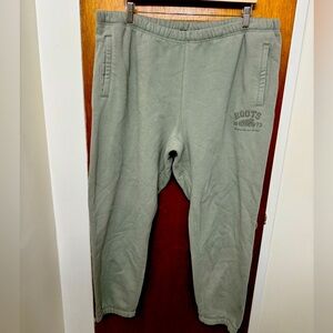 Roots Womens Sage Green Sweat Pants size XXL